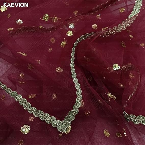 Kaevion Wedding Dupatta | Entry Dupatta with Text | Custom Name Dupatta for Children, Kid’s, 6-8 years Old Baby-Maroon