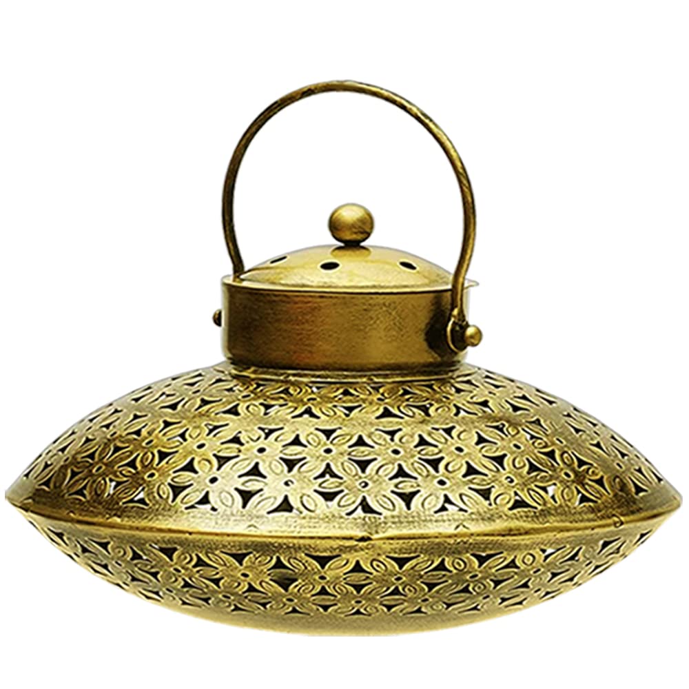 KAEVION Antique Handicraft Brass Traditional Home Decor Tabletop Cone Incense Burner|Brass Decoration Items for Home,Wall,Gifting,Dewali Decoration Yoga,Meditation,Spiritual Devotion (Only Degchi)