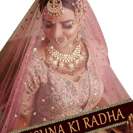 KAEVION Traditional Memorable Bridal Entry Net Chunni| Dupatta with Customized Groom and Bride Name for Wedding(length - 2.5m, width- 1m)