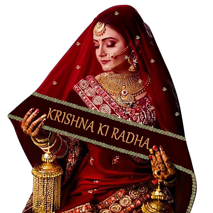 KAEVION Women Gorgeous Wedding Customized Brides Entry Net Dupatta For Any Short Quote-Free Size