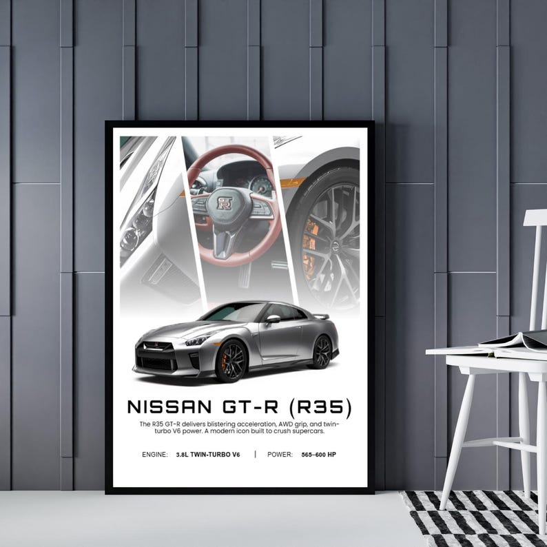 Kaevion Latest Racing Car Wall Art | Car Model Paintings | Wall Decoration Frames for Bedroom, Garage, Living Room, Hallways