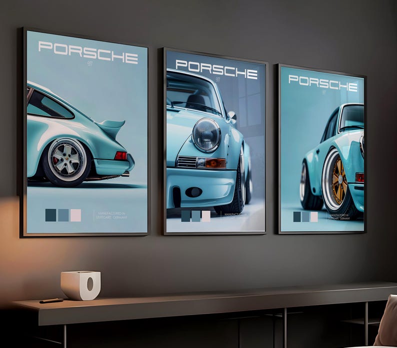 Kaevion Poster for wall, Wall Frame Supercar Paintings for Racers, Matte Car Wall Poster, Gift for Boys & Men’s, Wall Decor for Garage