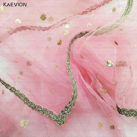 Kaevion Wedding Dupatta | Entry Dupatta with Text | Custom Name Dupatta for Children, Kid’s, 6-8 years Old Baby-Light Pink
