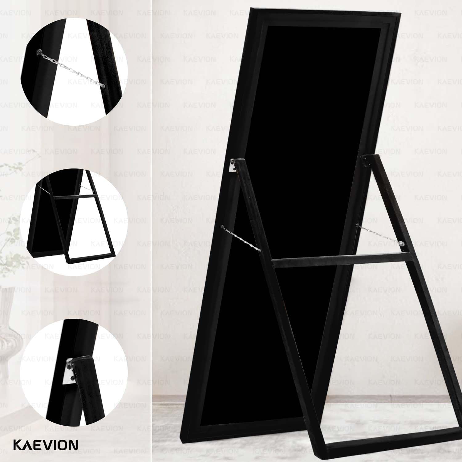 KAEVION 65"x22" (5.25 ft) Ornate Antique Full-Length Floor Dressing Mirror with Stand, Vintage Off-White Cheval Mirror for Bedroom, Living Room, Boutique