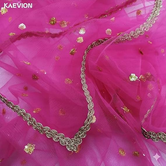 Kaevion Wedding Dupatta | Entry Dupatta with Text | Custom Name Dupatta for Children, Kid’s, 6-8 years Old Baby-Magenta