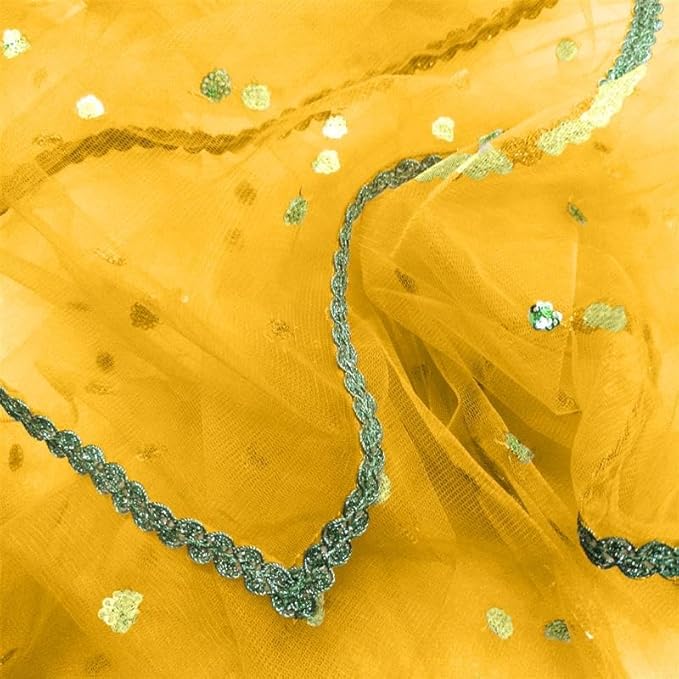 KAEVION Bridal Entry Fashionable Customized Name Net Dupatta/Chunni - (Only Dupatta)