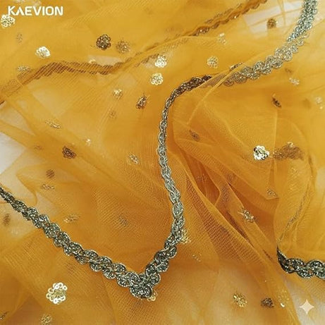 Kaevion Wedding Dupatta | Entry Dupatta with Text | Custom Name Dupatta for Children, Kid’s, 6-8 years Old Baby-Mustard Yellow