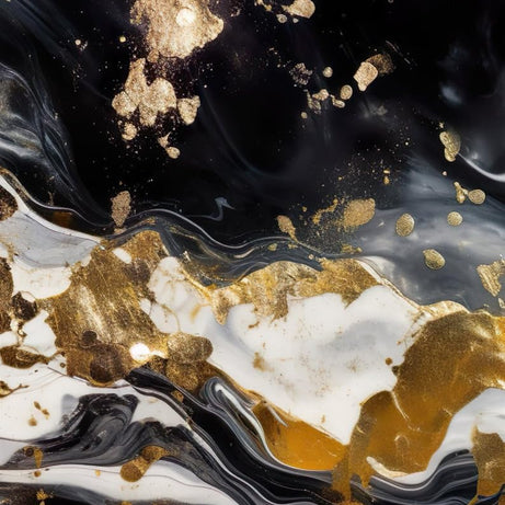 KAEVION Home Decor Wall Art 3 Pcs Abstract art print set Modern creative abstract artwork golden brush strokes, texture design for wall decor wallpaper poster card mural hanging, print