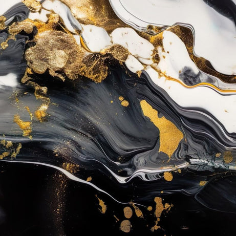 KAEVION Home Decor Wall Art 3 Pcs Abstract art print set Modern creative abstract artwork golden brush strokes, texture design for wall decor wallpaper poster card mural hanging, print