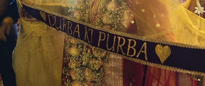 KAEVION Bridal Entry Fashionable Customized Name Net Dupatta/Chunni - (Only Dupatta)