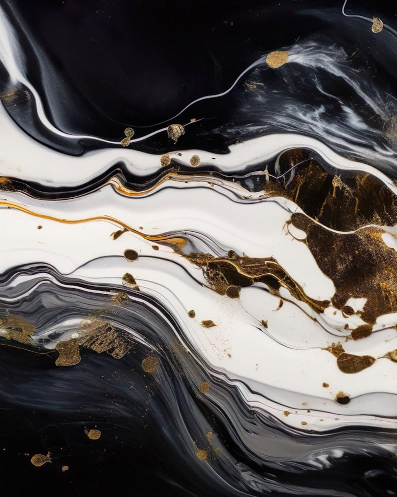 KAEVION Home Decor Wall Art 3 Pcs Abstract art print set Modern creative abstract artwork golden brush strokes, texture design for wall decor wallpaper poster card mural hanging, print