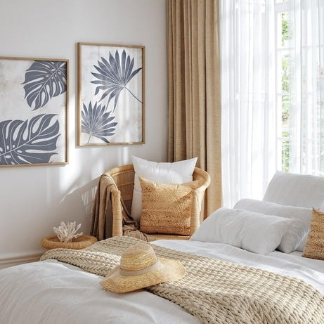 KAEVION Wall Art Photo Palm Leaf Tropical Monstera Leaf Frame | Glossy Digital Frame Set of 3 Prints| Waterproof Scratch Resistance Long Lasting Wall Home Decor Photo Poster with Frame – 3 pcs