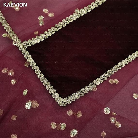 Kaevion Masi Ki Shadi Dupatta/Bua Ki Shadi Chunni/Didi Ki Shadi Odhni/ Beautiful Entry Dupatta for Kid’s-Maroon