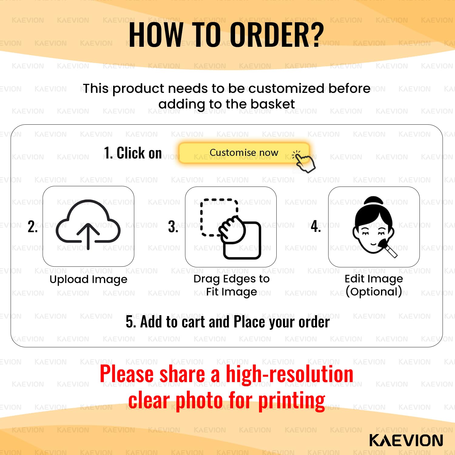 KAEVION  Customized / Personalized Acrylic Round Shaped Photo Frame | Wall Hanging Table Top Scratches Proof Picture Frame with Personalised Photo | Memorable Gift for Mother Father girls and Family | Home Décor Item 10x10 Inch (Thickness 3 MM)