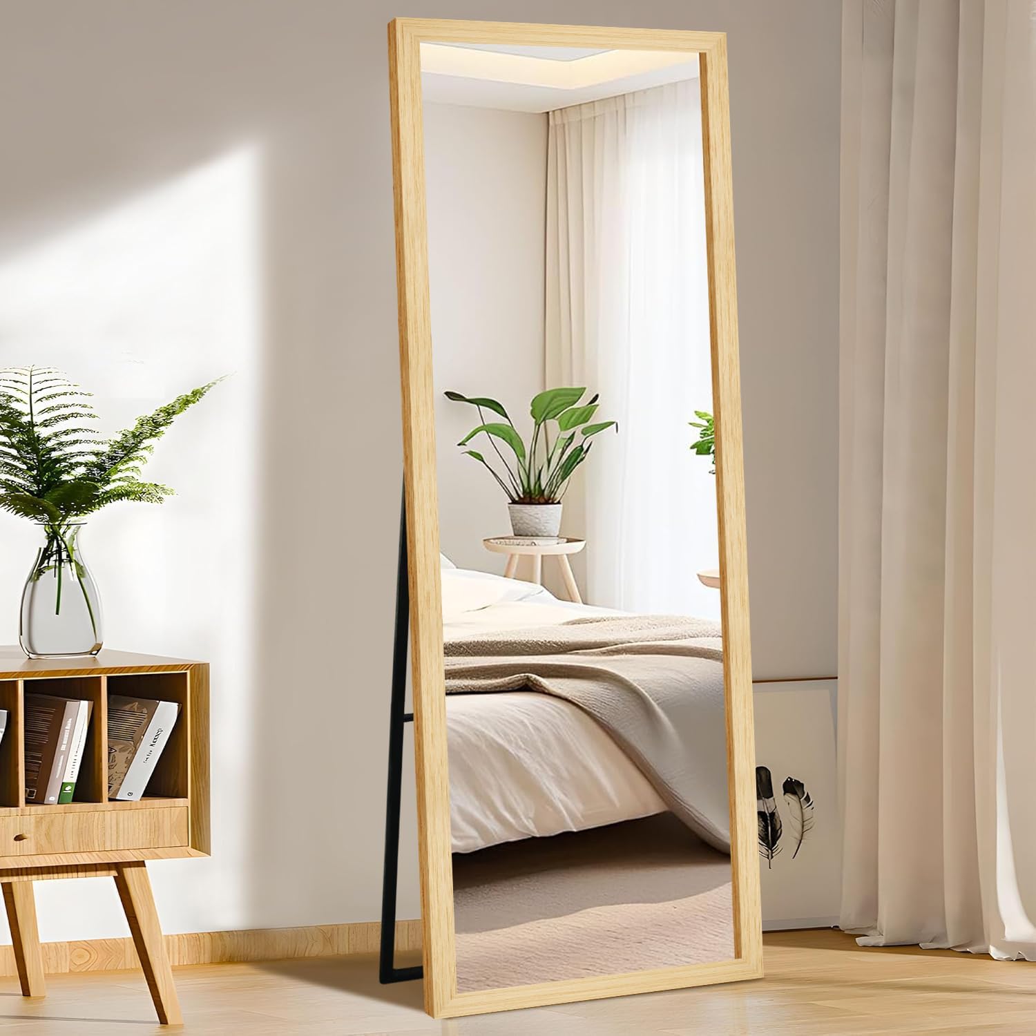 KAEVION Wall Full Length Mirror, Standing Mirror Full Body, Large Floor for Wall Door Bedroom Bathroom Living Room