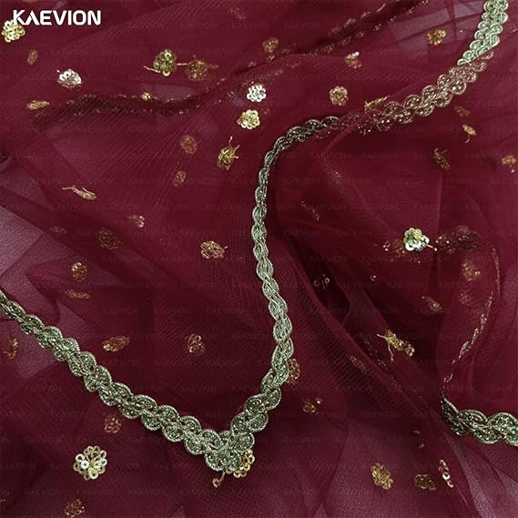 Kaevion Masi Ki Shadi Dupatta/Bua Ki Shadi Chunni/Didi Ki Shadi Odhni/ Beautiful Entry Dupatta for Kid’s-Maroon
