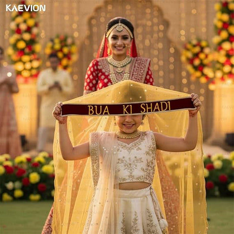 Kaevion Masi Ki Shadi Dupatta/Bua Ki Shadi Chunni/Didi Ki Shadi Odhni/ Beautiful Entry Dupatta for Kid’s-