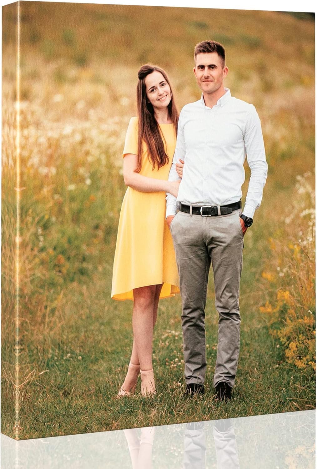 KAEVION Custom Photo Canvas Print Frame - Personalized Wall Art from Your Photos - Ready to Hang Canvas Picture Frame for Home Decor, Wedding, Anniversary, Gifts