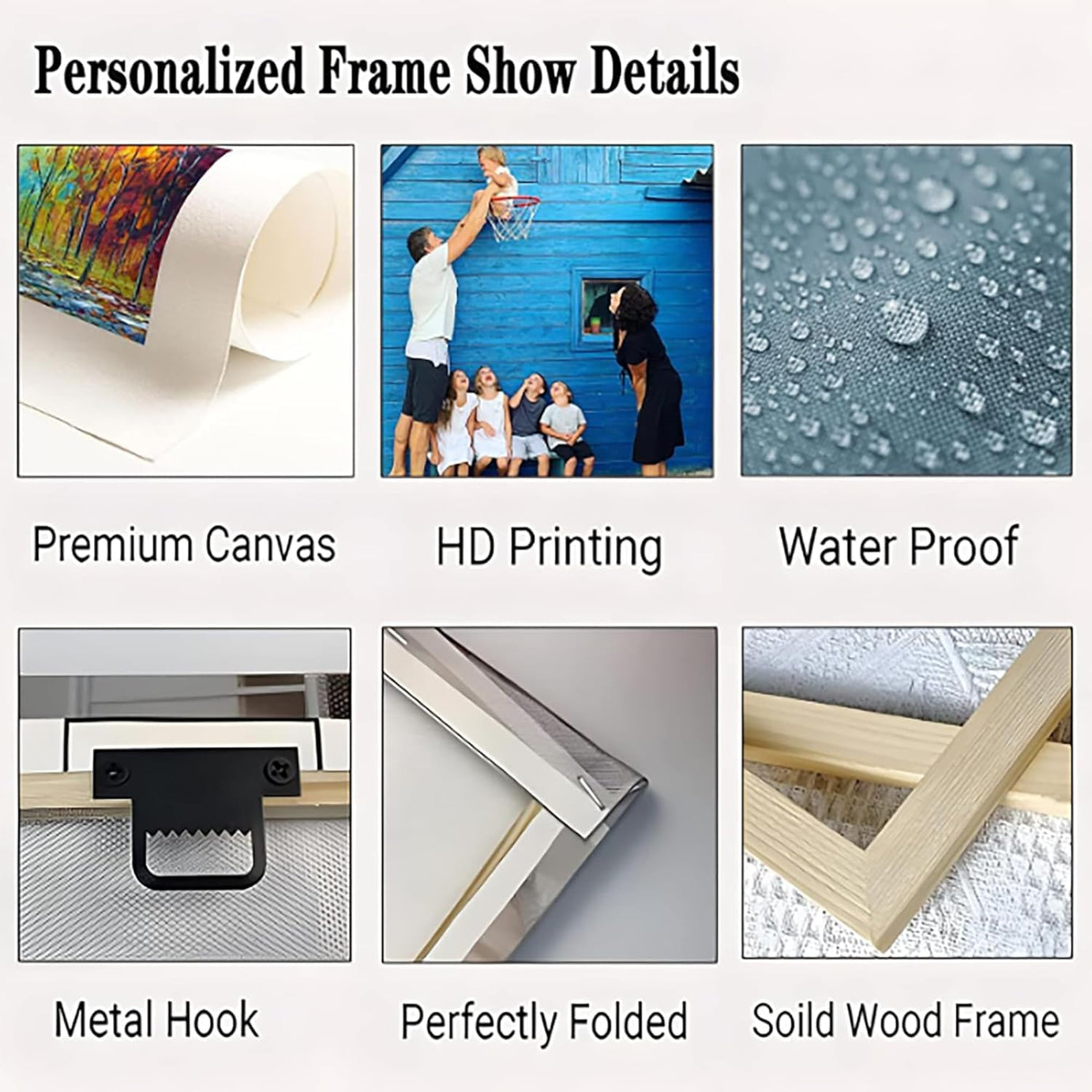 KAEVION Design Custom Canvas Prints with Your Photos, Personalized Picture to Canvas Wall Art Prints for Family, Wedding, Groom Bride Function, Anniversary, Custom Canvas Gift