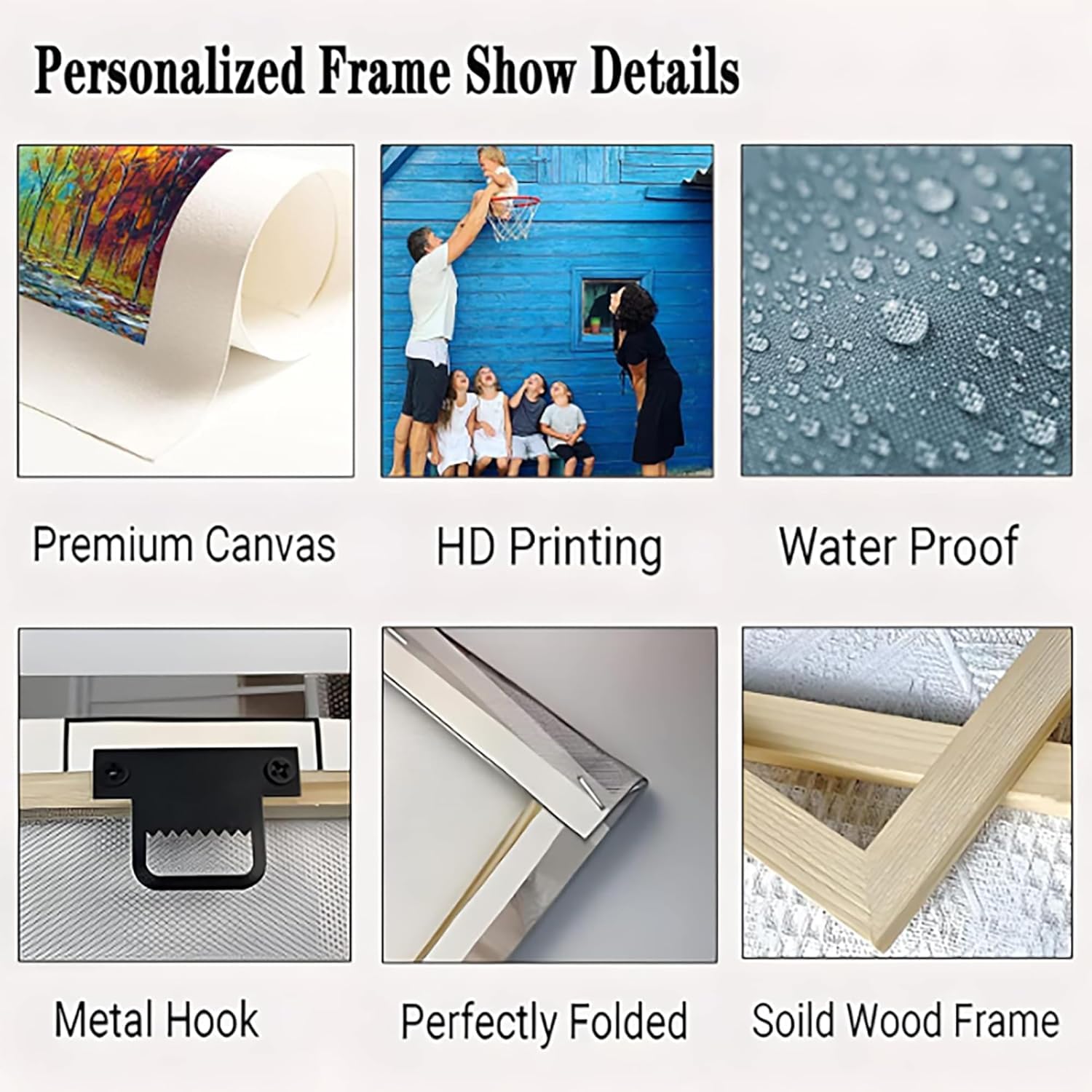 KAEVION Design Custom Canvas Prints with Your Photos, Personalized Picture to Canvas Wall Art Prints for Family, Wedding, Groom Bride Function, Anniversary, Custom Canvas Gift