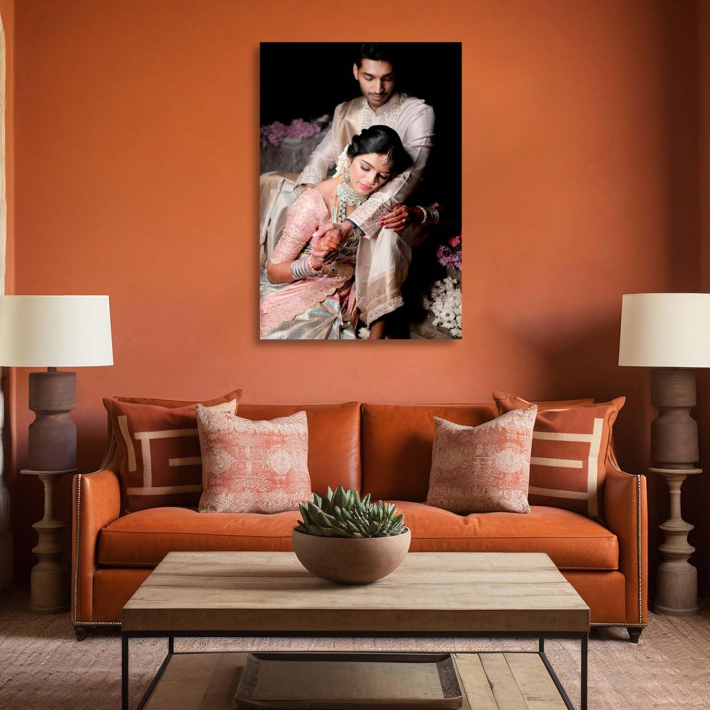 KAEVION Design Custom Canvas Prints with Your Photos, Personalized Picture to Canvas Wall Art Prints for Family, Wedding, Groom Bride Function, Anniversary, Custom Canvas Gift