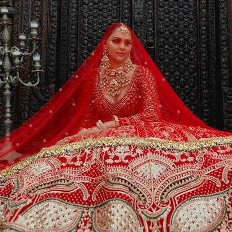 KAEVION  2.5 Meter Women Net Sequins Booti Bridal Dupatta With Sequins Kiran Frill | Trail Dulhan Entry Wedding Dupatta | Heavy Net Women Dupatta For Traditional Dresses, Saree, Lehenga | Contrast Chunni