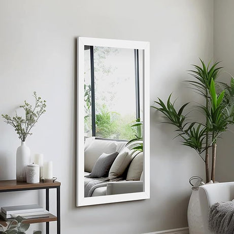 KAEVION Wall Hanging 3ft Waterproof PVC Framed Mirror | Wall Mirror for Bedroom or Bathroom | Home Decor Wall Mounted Mirror for Bedroom Living-Room Vanity Farmhouse| wash Room Mirror for Wall