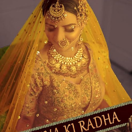 KAEVION Bridal Entry Fashionable Customized Name Net Dupatta/Chunni - (Only Dupatta)