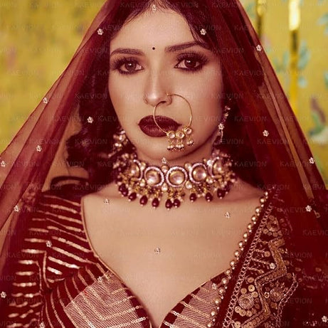 KAEVION Net Bridal Sada Saubhagyawati Bhav Wedding Dupatta with Kiran lace -2.5 Meter