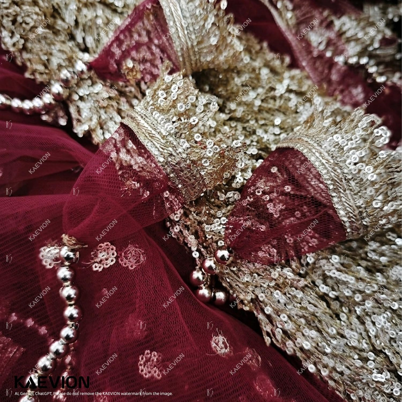 KAEVION Royal Maroon Bridal Entry Decorative Garland Dulhan Welcome Canopy - Handcrafted Phoolon Ki Chadar Canopy for Dulhan Grand Entry - Traditional Wedding, Mehndi & Barat Decor