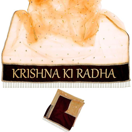 KAEVION 2.5 Meters Customized Indian Wedding Bridal Net Dupatta With Name | Personalized Dulha Dulhan Name Chunari | Traditional Outfits