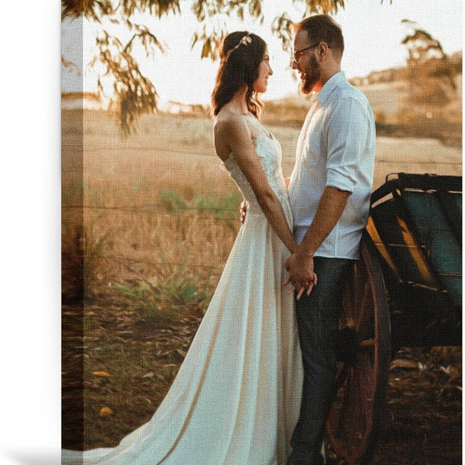 KAEVION Custom Photo Canvas Print Frame - Personalized Wall Art from Your Photos - Ready to Hang Canvas Picture Frame for Home Decor, Wedding, Anniversary, Gifts