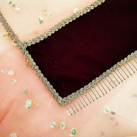 KAEVION 2.5 Meters Net Personalized Chunni for Wedding Day | Customized Name Bridal Dupatta for Marriage, Special Occasion