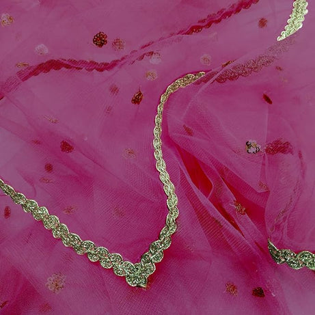 KAEVION 2.5 Meters Customized Name Entry Net Dupatta for Bridal | Chunni for Wedding | Engagement, Marriage and Anniversary