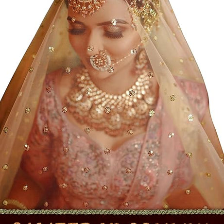 KAEVION Brides Customized Name Duppatta | Wedding Net Entry Chunni | Quoted Bridal Dupatta