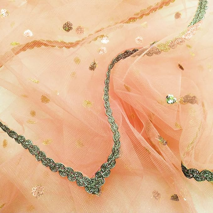 KAEVION 2.5 Meters Net Personalized Chunni for Wedding Day | Customized Name Bridal Dupatta for Marriage, Special Occasion