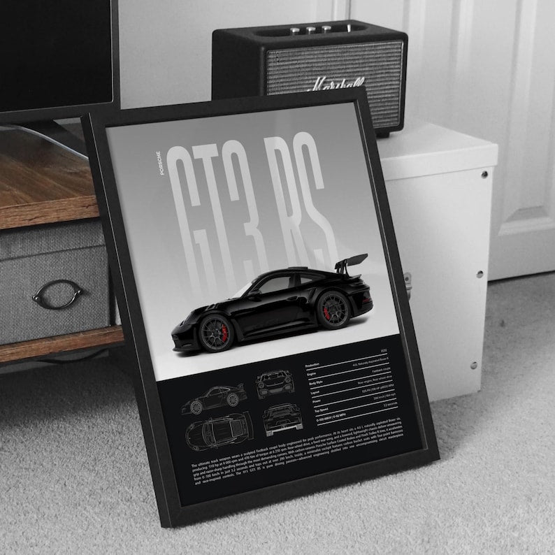 Kaevion Rich & Royal Matte Wall Art | Interior Home Decor Car Paintings | Gift for Gamers, Car Lovers & Explorers