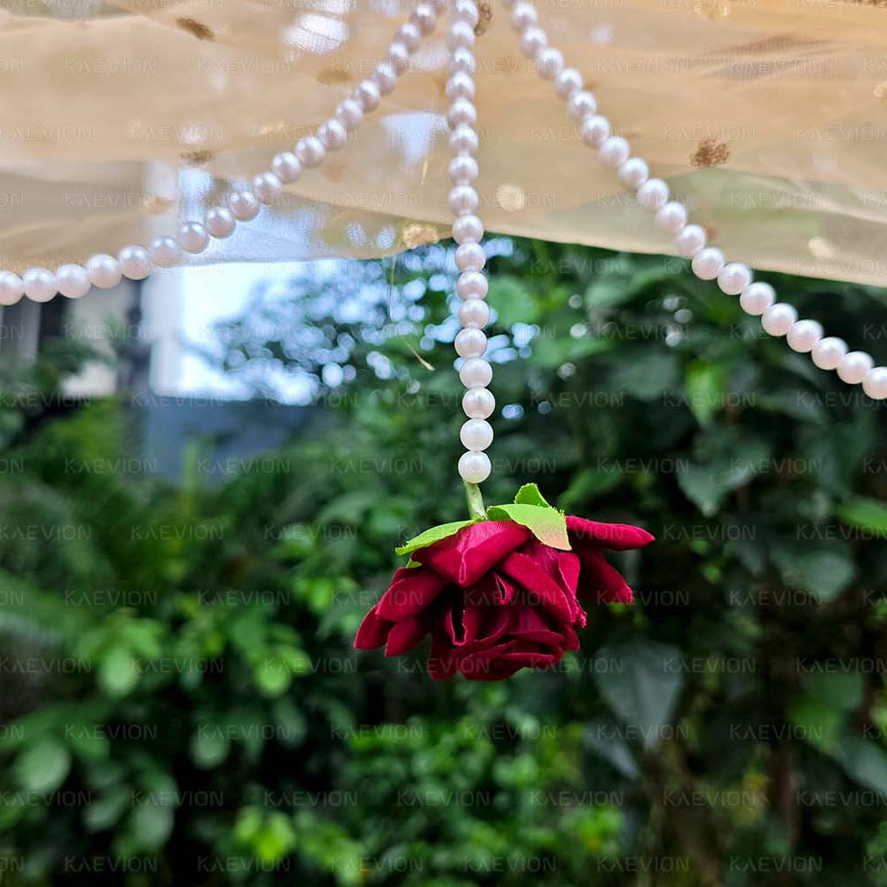 Kaevion Bridal Phulkari Chadar | Phoolon Wali Chaddar | Dulhan Entry Chunnis & Dupattas | Floral Bridal Canopy for Mata Pujan/ Mehendi/ Haldi/ Wedding