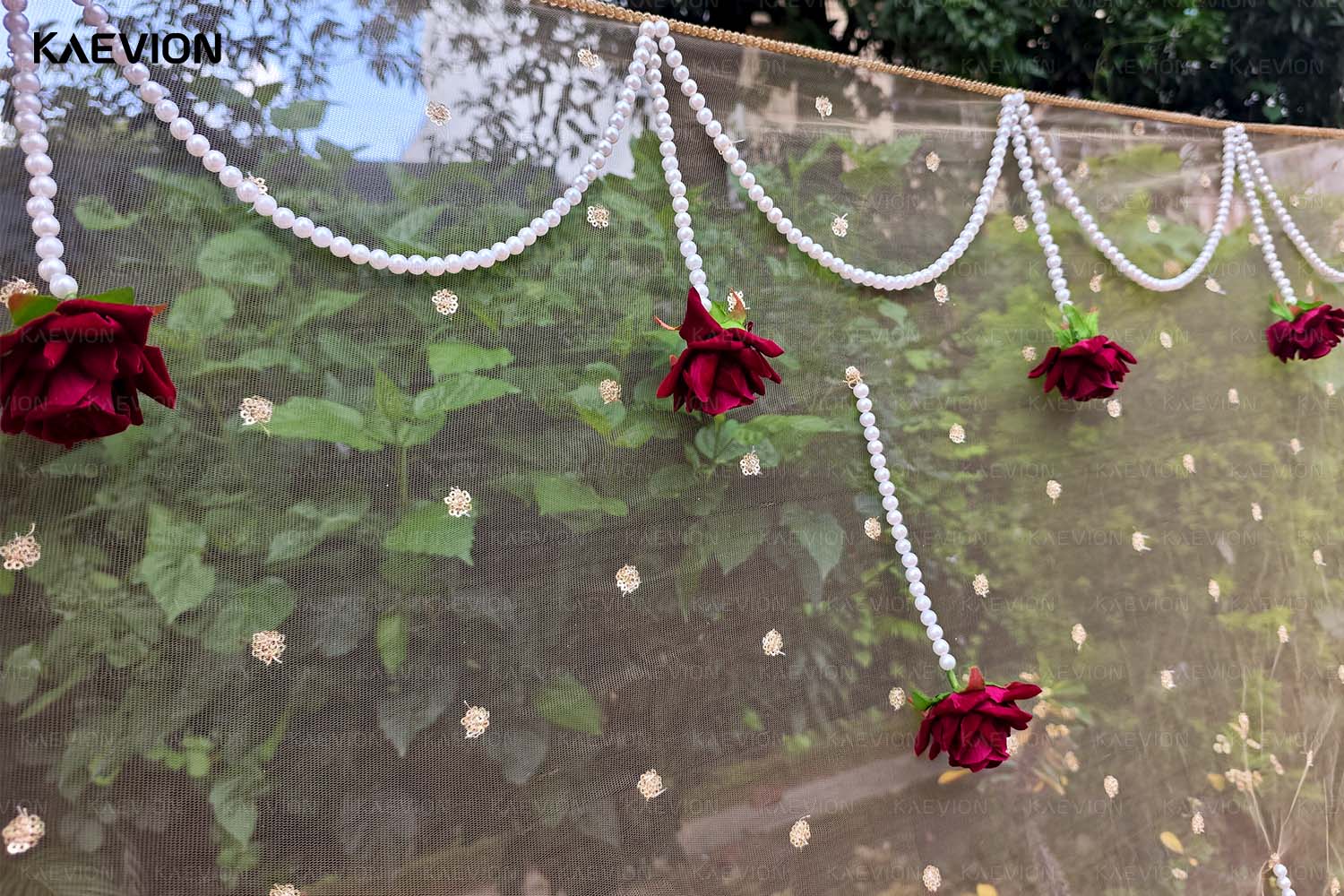 Kaevion Bridal Phulkari Chadar | Phoolon Wali Chaddar | Dulhan Entry Chunnis & Dupattas | Floral Bridal Canopy for Mata Pujan/ Mehendi/ Haldi/ Wedding