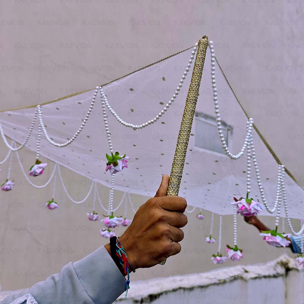 Kaevion Pastel Flower Bridal Canopy | Modern Wedding Entry Decorative Garland | Dulhan Ke Liye Phoolon Ki Chadar | Gift for Bride/Dulhan/Best Friend/Dear One’s- 2 Meter