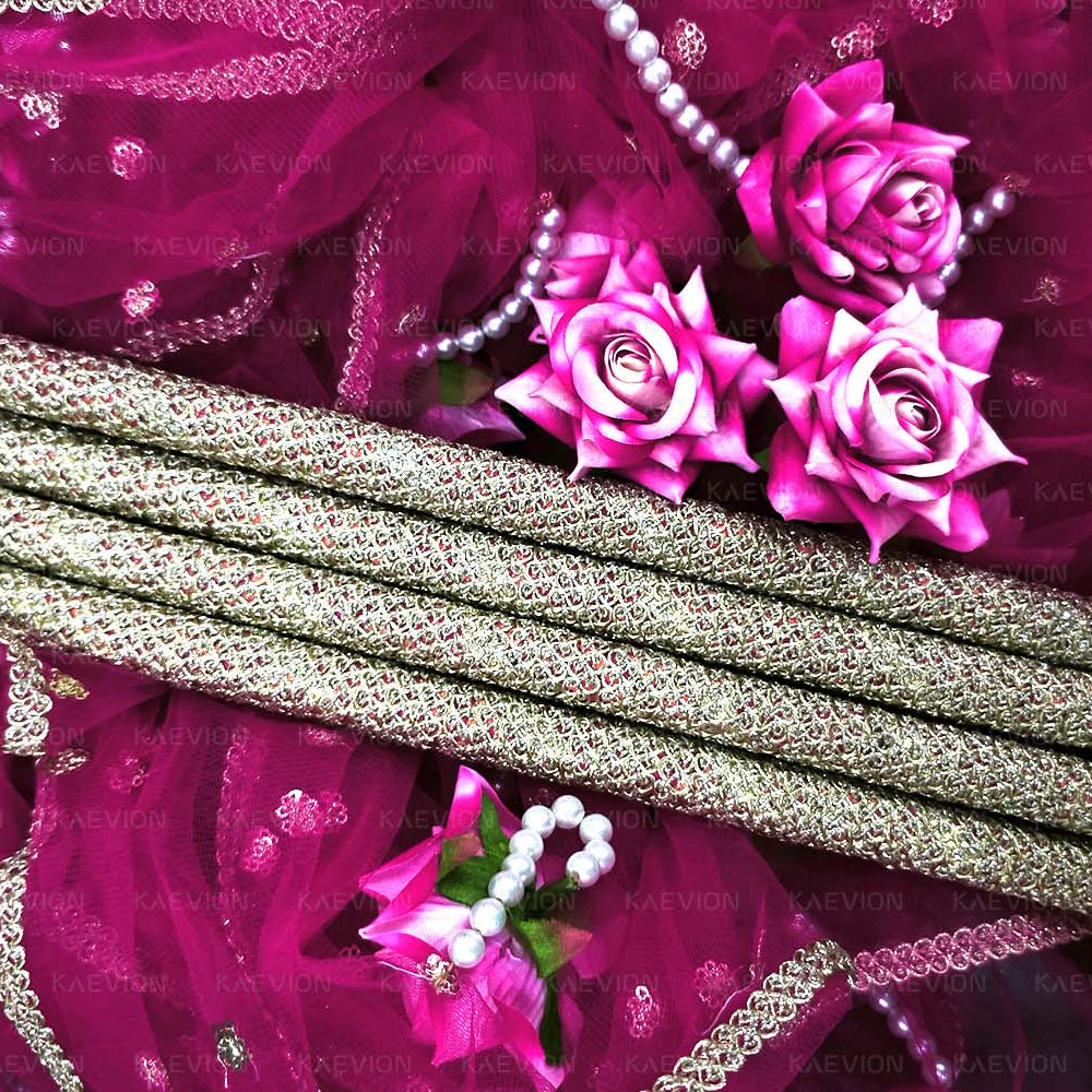 Kaevion Indian Bride Entry Canopy | Mandap Entry Chaddar | Flowers Chadar for Wedding Entry | Trending Decorations Garland Net Chadar