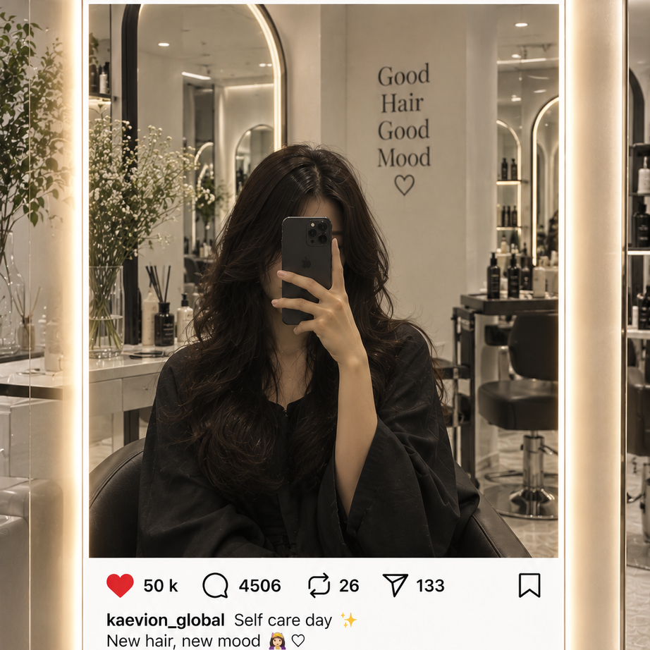 Kaevion® Personalized Instagram Selfie Mirror Social Media Interface Design Premium Backlit With Touch Sensor