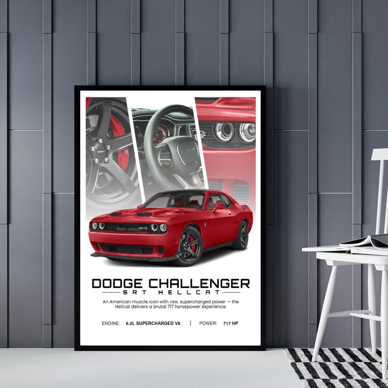 Kaevion Latest Racing Car Wall Art | Car Model Paintings | Glossy Wall Decoration Frames for Bedroom, Garage, Living Room, Hallways