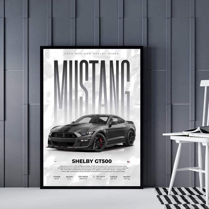 Kaevion Porsche 911 GT3 RS, GT-R R35, GT500, Matte Wall Poster Frames, Car Theme Frames, Hanging Aesthetic Poster for Home, Bedroom, Office