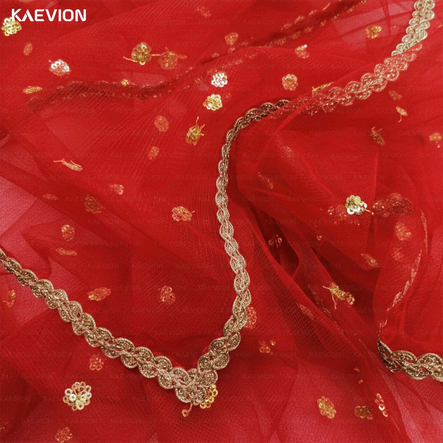 KAEVION Sada Saubhagyawati Customized Bridal Dupatta with #Bua ki Shadi #Didi ki Shadi Kid’s Entry Dupatta