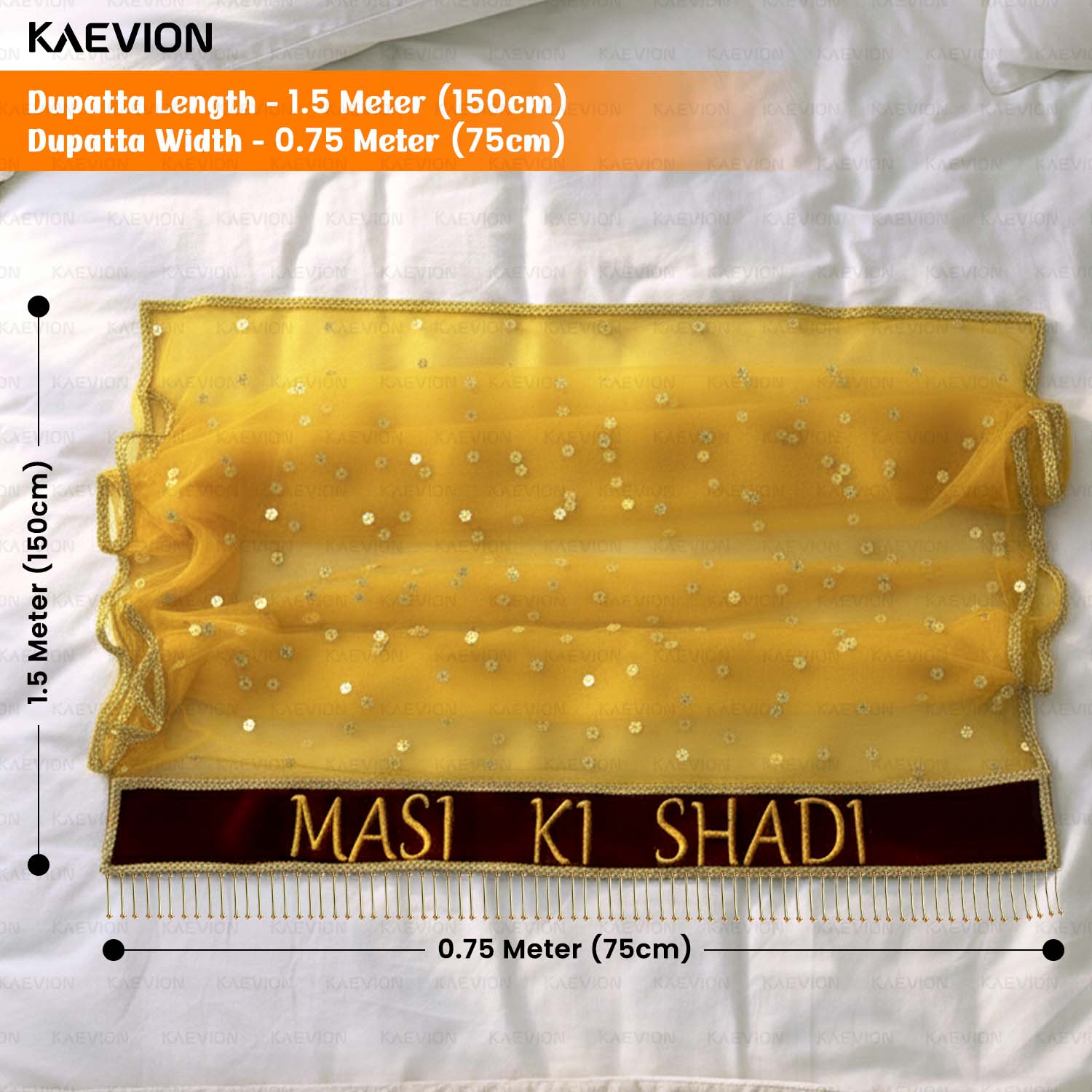 KAEVION Elegant Bridal Entry Dupattas | Kid’s Entry Dupattas | Indian Bride Wedding Chunni’s