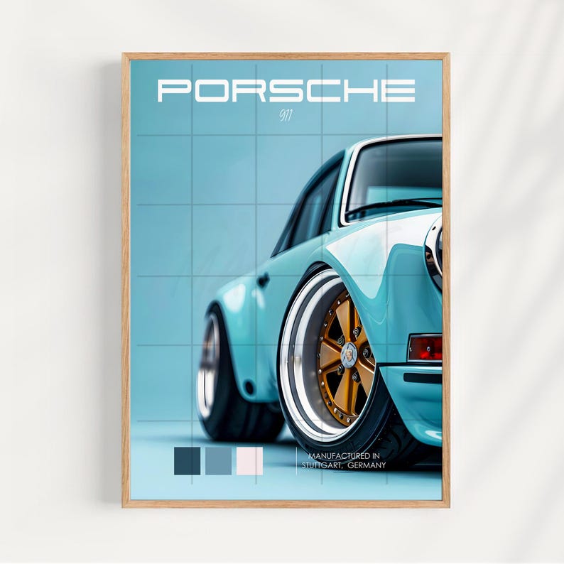 Kaevion Poster for wall, Wall Frame Supercar Paintings for Racers, Matte Car Wall Poster, Gift for Boys & Men’s, Wall Decor for Garage