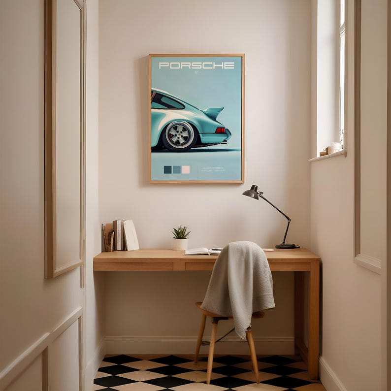 Kaevion Poster for wall, Wall Frame Supercar Paintings for Racers, Matte Car Wall Poster, Gift for Boys & Men’s, Wall Decor for Garage