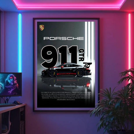 Kaevion Wall Artwork Frames, Porsche Car Wall Art, Automotive Companies Decor, Wall Decoration for Telecom Company, Gaming Setups